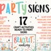 see more listings in the PARTY SIGNS section