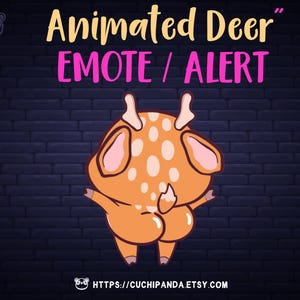Animiertes Reh Emote, Twerk Dance Twitch Alarm , Stream Decor
