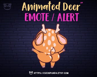 Animated Deer Emote, Twerk Dance Twitch Alert , Stream Decor