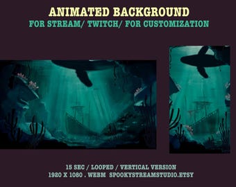 Animated Deep Sea Backgrounds | Cozy Underwater Theme WebM (Digital Download)