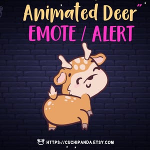 Animated Deer Twerk Emote, Dance Twitch Alert , Danve Emote, Stream Decor