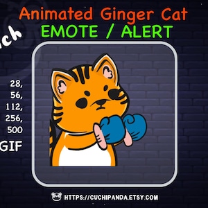 Animated Punch Emote, Ginger Cat Alert, Cat emote