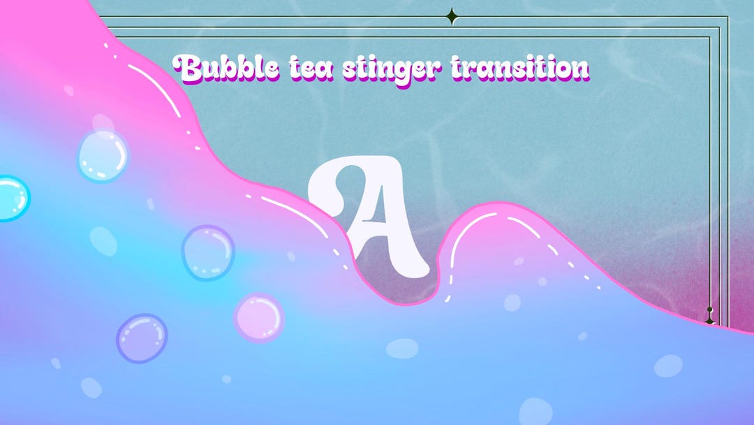 Stinger Transition, Bubble Tea Transition, Stream Overlay, Vtuber ...