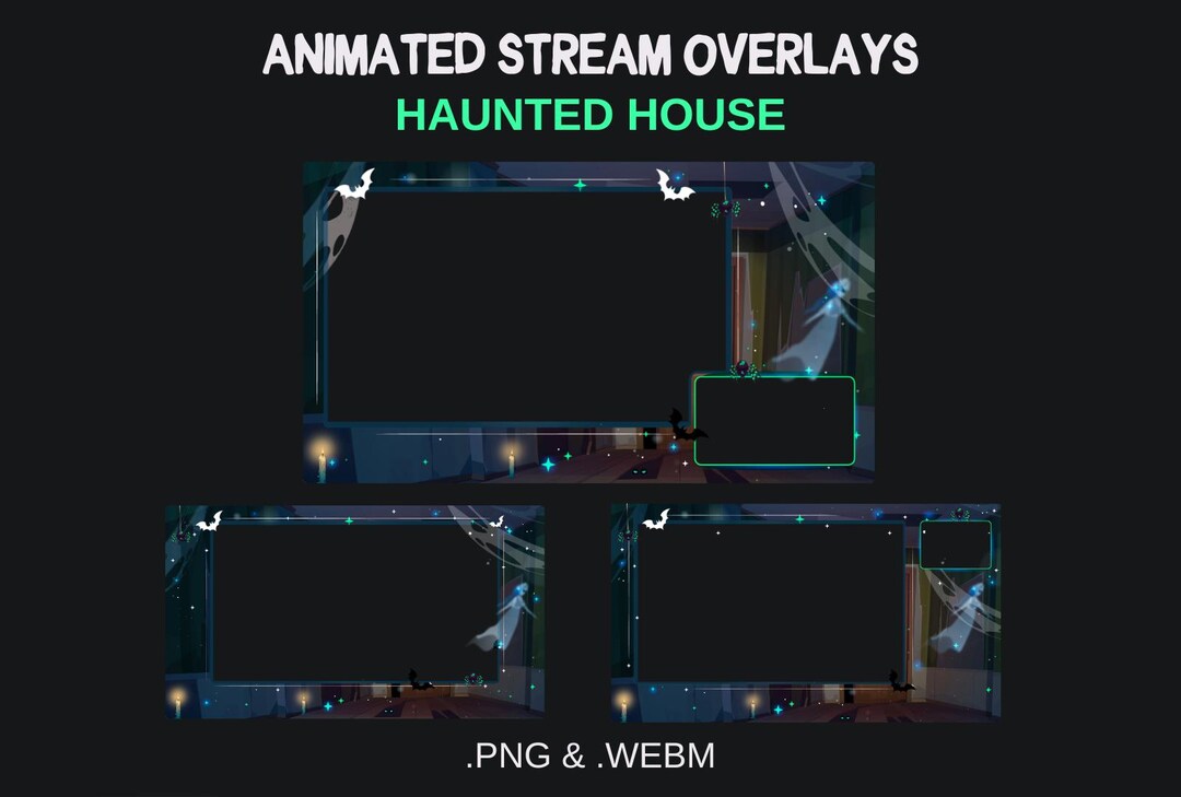 Haunted Overlay Animated Halloween Stream Overlay, Haunted House Ghost Theme - Etsy Canada