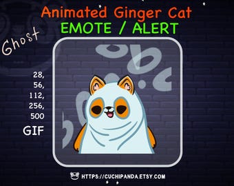 Animated Emote, Ghost Alert, Ginger Cat emote, Halloween