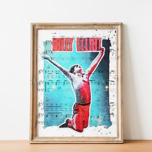 Billy Elliot muzikale print kamer poster cadeau muur decor digitaal Broadway voor hem, cadeau voor haar