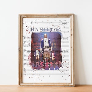 Hamilton musical print kamer poster cadeau muur decor digitaal Broadway voor hem, cadeau voor haar