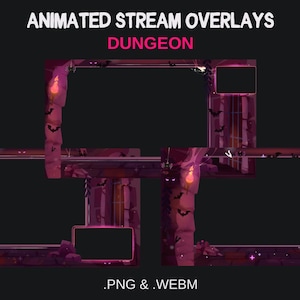 Animated Twitch Stream, Vtuber Overlays, Halloween Spooky Stream, Haunted Dungeon Aesthetic, Ghost Stream Theme / Overlay Pack
