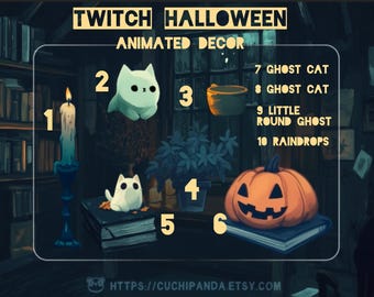 Dark Halloween Animated Twitch Decor: Spooky Night Theme (.webm)
