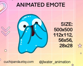 Geanimeerde emote Scared Ghost, Halloween Twitch Stream (directe download)
