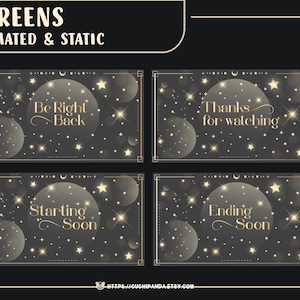 Animated Galaxy Twitch Screens: Night Sky Stream Overlays