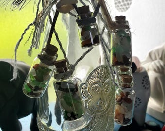Hawaii shells in glass bottles