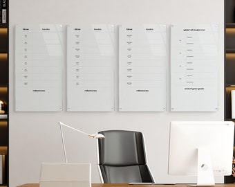 wall hanging productivity planner with calendar milestones perfect tool for project manager, entrepreneur, or producer