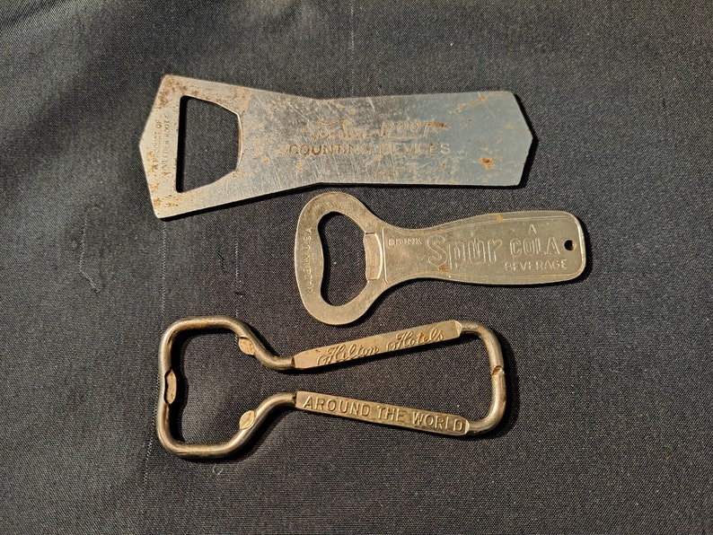 SPUR Cola Bottle Opener Rare Lot Hilton Hotels Veeder Root Vintage