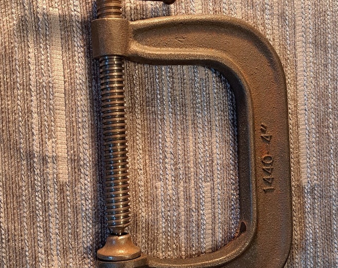 Old C Clamp 1440 4 Adjustable Classic Carpenter Vintage Handyman Tool