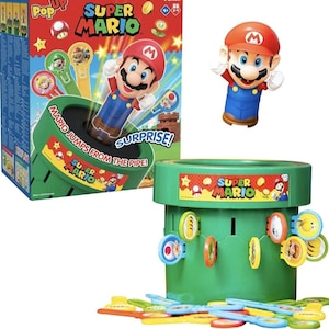 Super MARIO Game TOMY Pop Up Nintendo New Never Played Open Box Luigi Bowser Princess Peach Toad Family Fun Game Night Gift Free Shipping