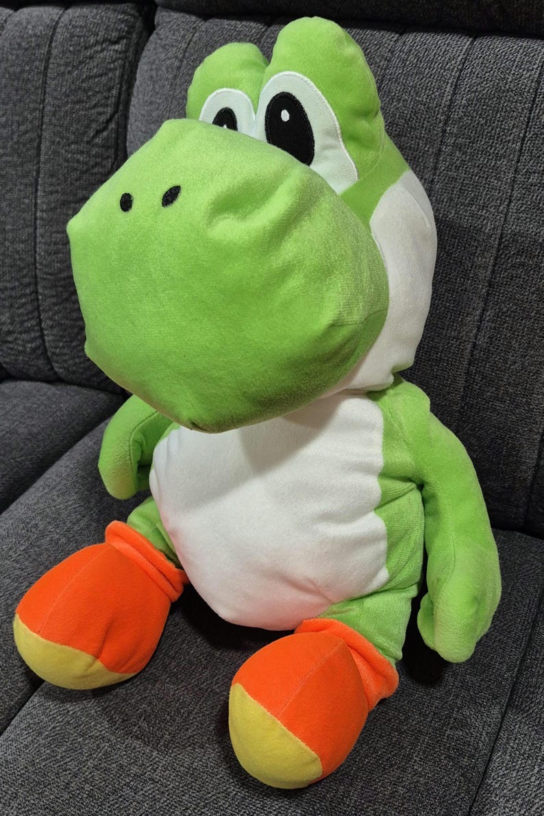 YOSHI Super Mario Bros Jumbo Plush 22” Large Stuffed Yoshi Official ...