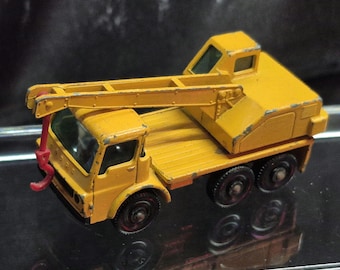 Camión grúa Dodge Lesney n.° 63c con brazo giratorio, años 60, Matchbox Red Hook