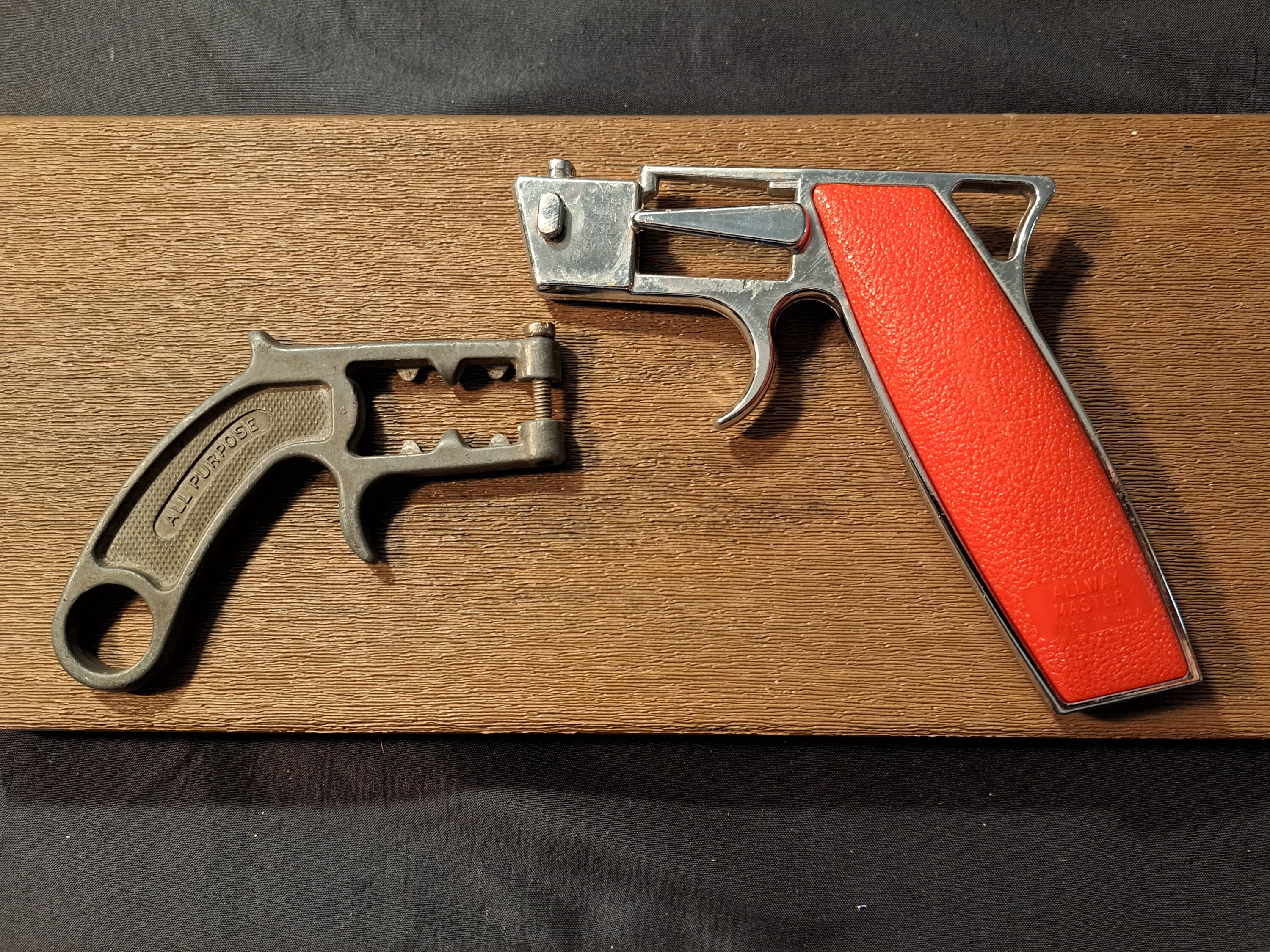 2 Vintage Pistol Grip ALLWAY Master Saw Keyhole Saws Red Handle All