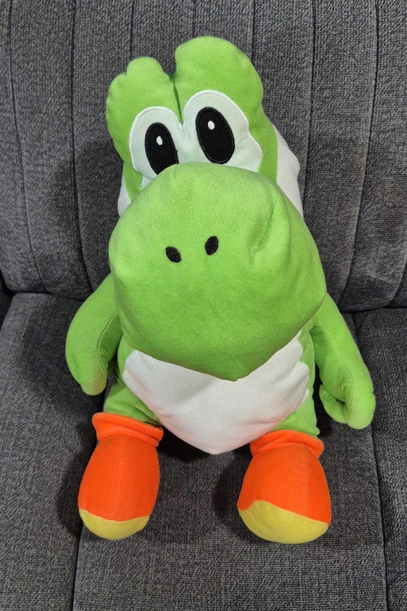 YOSHI Super Mario Bros Jumbo Plush 22” Large Stuffed Yoshi Official ...