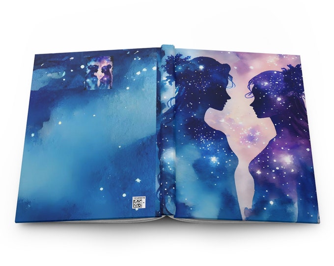 Gemini Twins Hardcover 150 Page Journal ~ Zodiac Sign Notebook ~ Gemini Journal~ Gemini Astrology Notebook