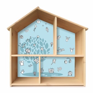 Fairytale tree sticker Phf08 for the Ikea Flisat dollhouse as a Toniebox shelf