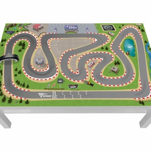 Adesivo pista auto per tavolino Ikea Lack 118 x 78 - Lcg17