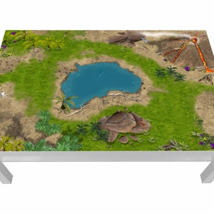 Adesivo Dinoland per tavolino Ikea Lack 118 x 78 - Lcg02