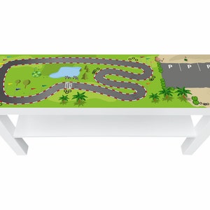 Adesivo pista auto da corsa per tavolo TV Ikea Lack 90 x 26 - Lctv03