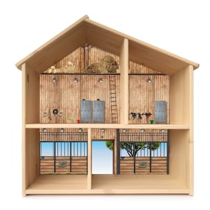 Horse stable sticker for the Ikea Flisat dollhouse - Phf01