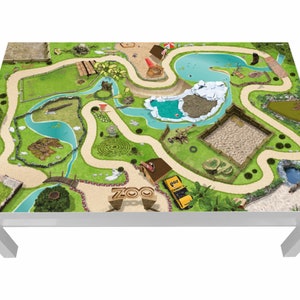 Adesivo Tierpark Zoo per tavolino Ikea Lack 118 x 78 - Lcg04