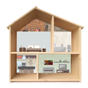 Sweet Home decal for Ikea Flisat dollhouse - Phf02