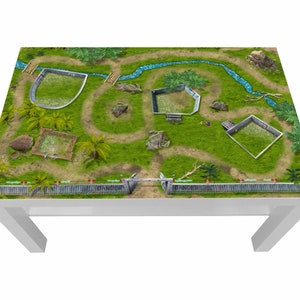 Adesivo Dino Park per tavolino Ikea Lack 90x55 - Lck07