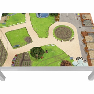 Decalcomania Farm Horse Farm per tavolino Ikea Lack 118 x 78 - Lcg01