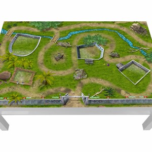 Decalcomania Dino Park per tavolino Ikea Lack 118x78 - Lcg07