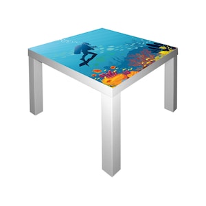 Decalcomania mondo sottomarino per tavolo Lack di Ikea - Im191