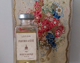 Bienaime, Paris, 1935. Old perfume L’été en fleurs (lotion and box set)