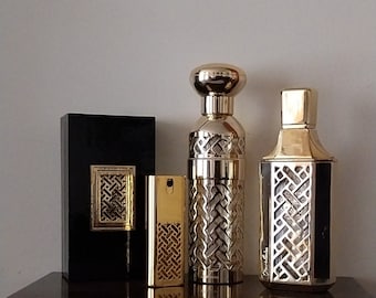 Guerlain, tres estuches vintage para eau de toilette, eau de parfum y sprays de perfume. Tenga en cuenta que no hay perfume en el interior.