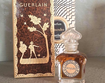Antique Guerlain Baccarat Perfume Bottle with Guerlain Parquet Box
