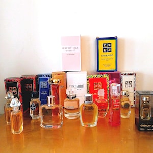 Givenchy collection of miniature perfumes in boxes or cases