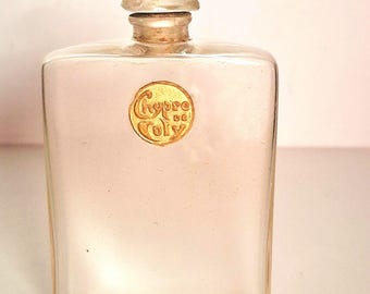 François Coty, Chypre, antica bottiglia di profumo con tappo Lalique, anni '20