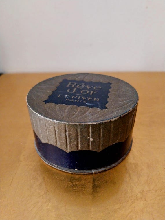 Petite Boîte à Poudre Ancienne De Marque LUZY En Carton - Vintage Avec Reste De Poudre