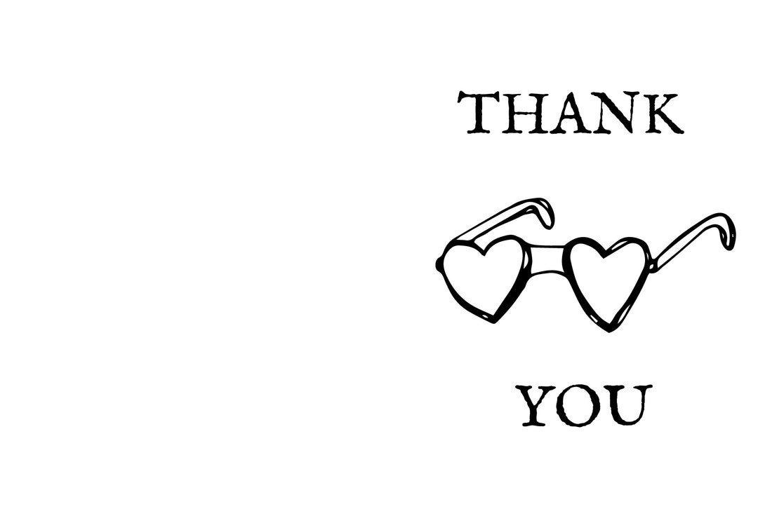 Printable Thank You Cards Etsy