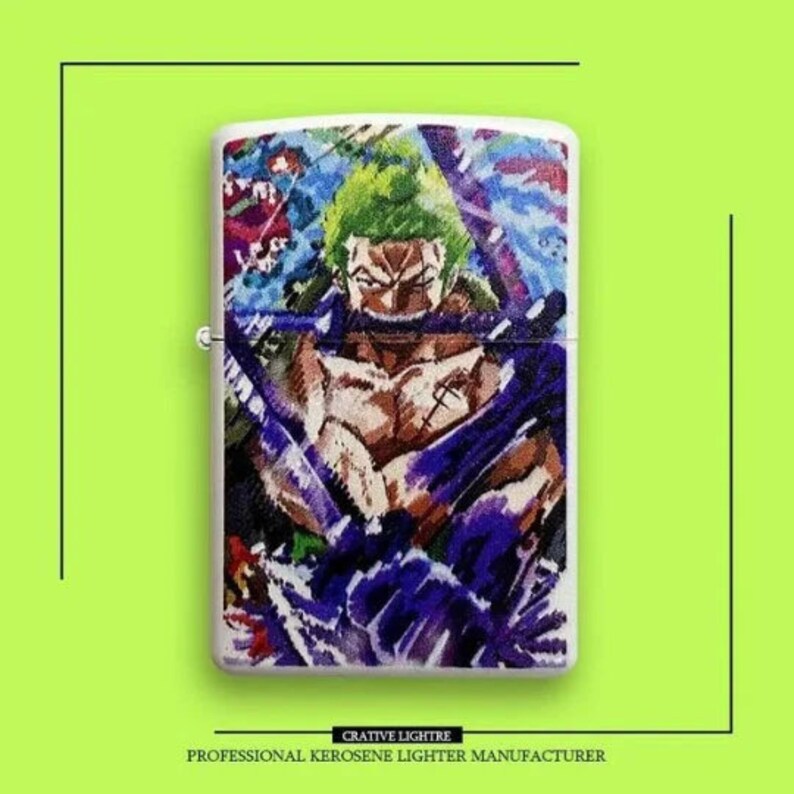 Buy One Piece Roronoa Zoro Three Swords Painted Lighter Anime Online In 