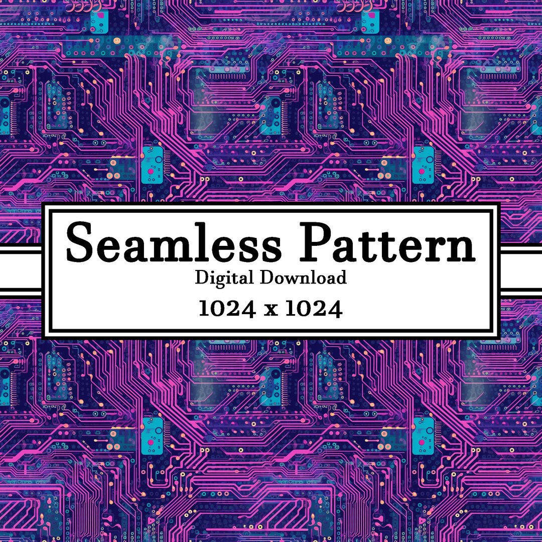 Computer Chip Board Motherboard Pattern Digital Download Seamless ...