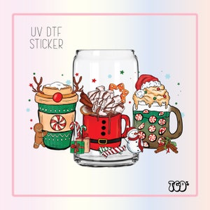 Christmas Wrap | UV Dtf Cup Wrap | UV Dtf Sticker | Stickers |  | Ready to Apply | UV Dtf | Christmas Uv Dtf | Ready to Ship | Uv Cup Wrap