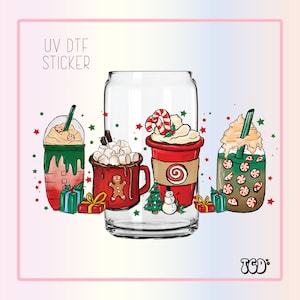 Christmas Wrap | UV Dtf Cup Wrap | UV Dtf Sticker | Sticker| Ready to Apply | UV Dtf | Christmas Uv Dtf | Ready to Ship | Uv Cup Wrap