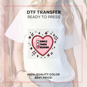 Book Dtf Transfer | Full Color DTF | Shirt Heat Transfer | Ready To Apply | Express DTF | Direct To Film | DTF Screen Print | Book Lover Dtf