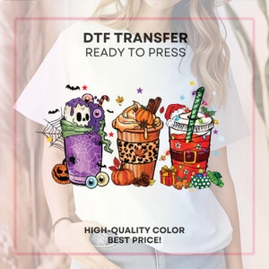HalloThanksMas Transfer| Halloween Dtf | Halloween DTF Transfer | Ready to Press DTF Transfers | Heat Transfer | DTF | Iron On Transfers