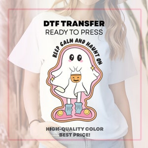 Cute Ghost Transfer | Halloween Dtf | Halloween DTF Transfer | Ready to Press DTF Transfers | Heat Transfer | DTF | Iron On Transfers
